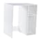 Flash Furniture Lotus Mini Fridge Bookshelf Storage Station Organizer with Cubbies in White NAN-17300-WH-GG - alternate 2